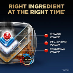 Finish Ultimate Dishwasher Pods tackle burnt-on stains for a brighter clean