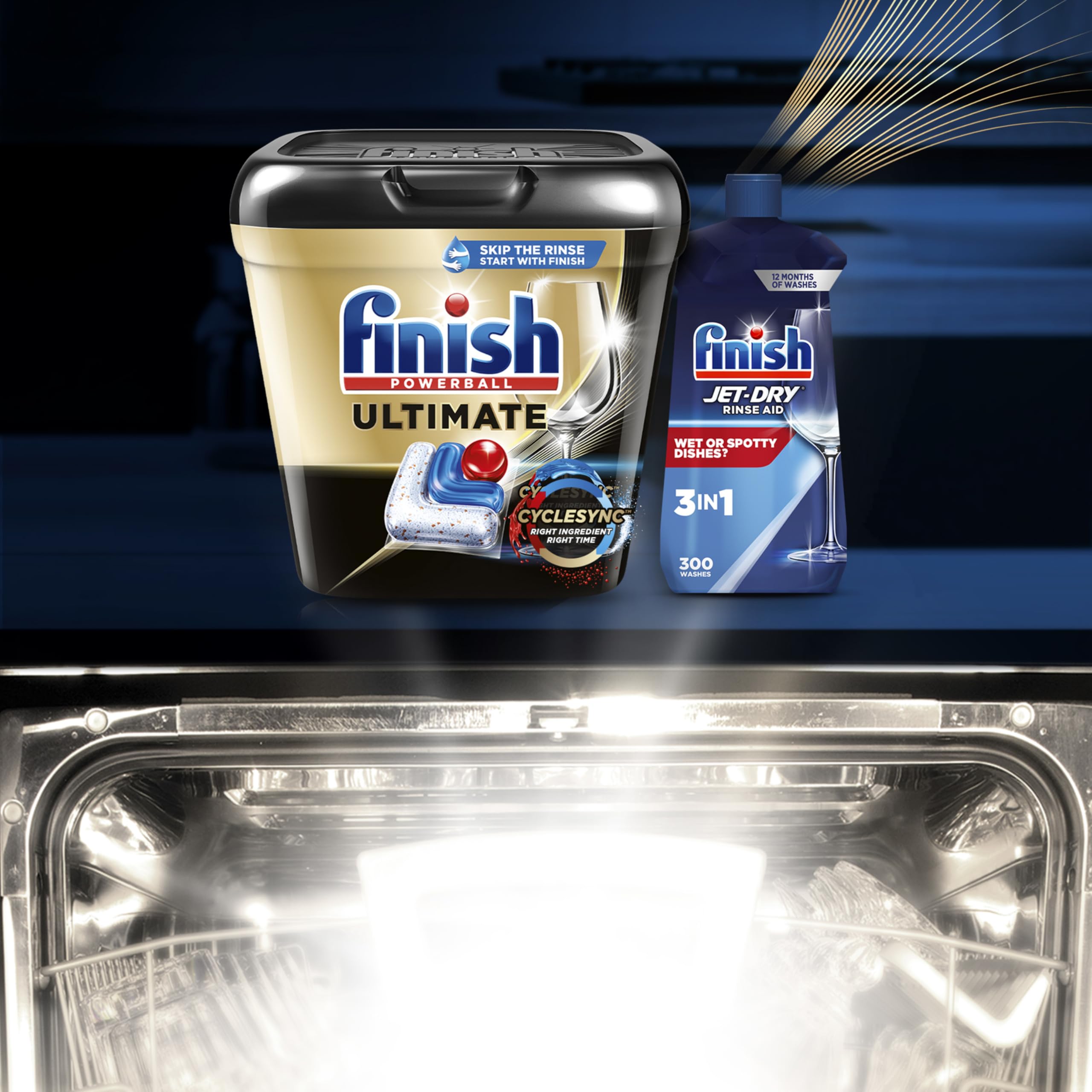 Finish Ultimate Dishwasher Pods suit a range of dishes from wine glasses to pans