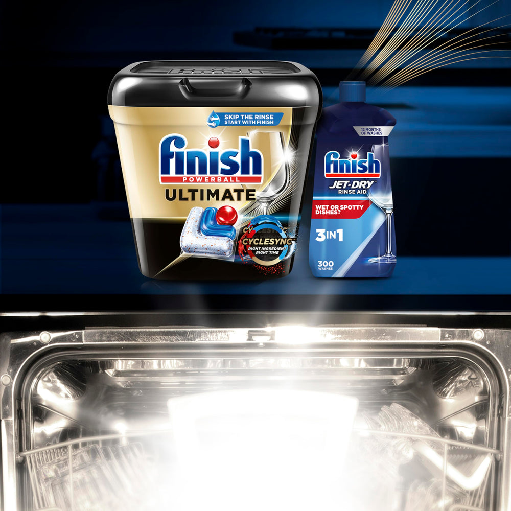 Finish Ultimate Dishwasher Pods suit a range of dishes from wine glasses to pans