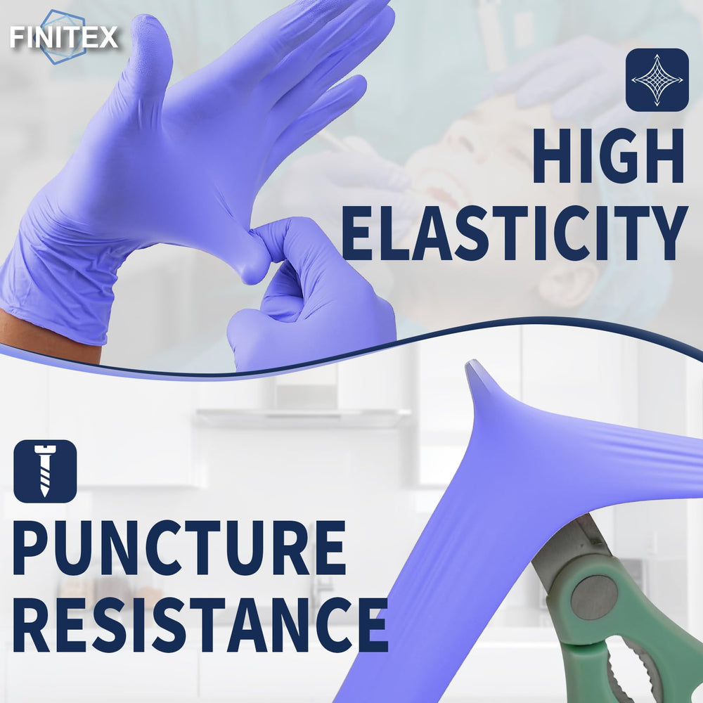 Finitex nitrile gloves durable tips survive tough jobs.