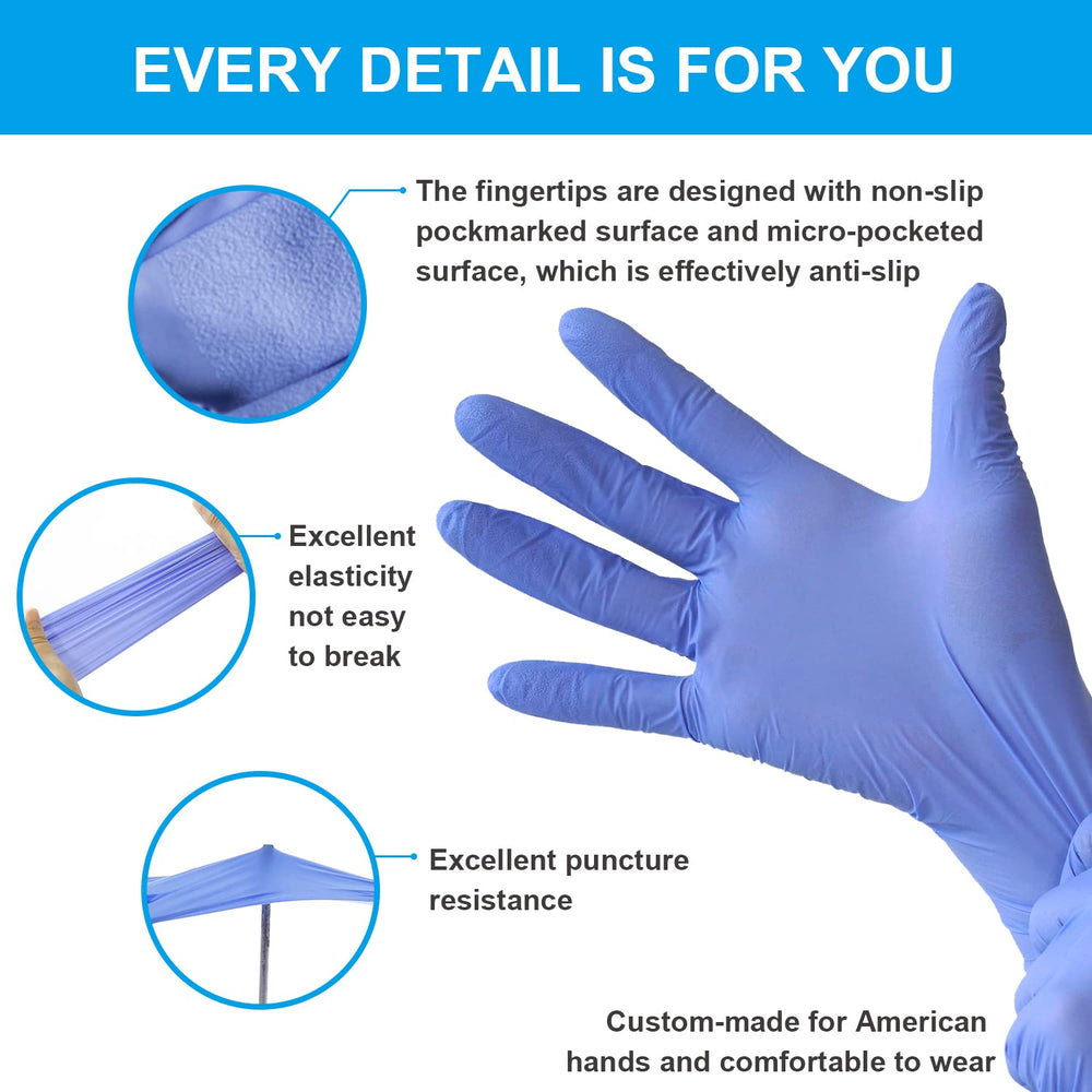Finitex nitrile gloves suitable for food prep and kitchen use.
