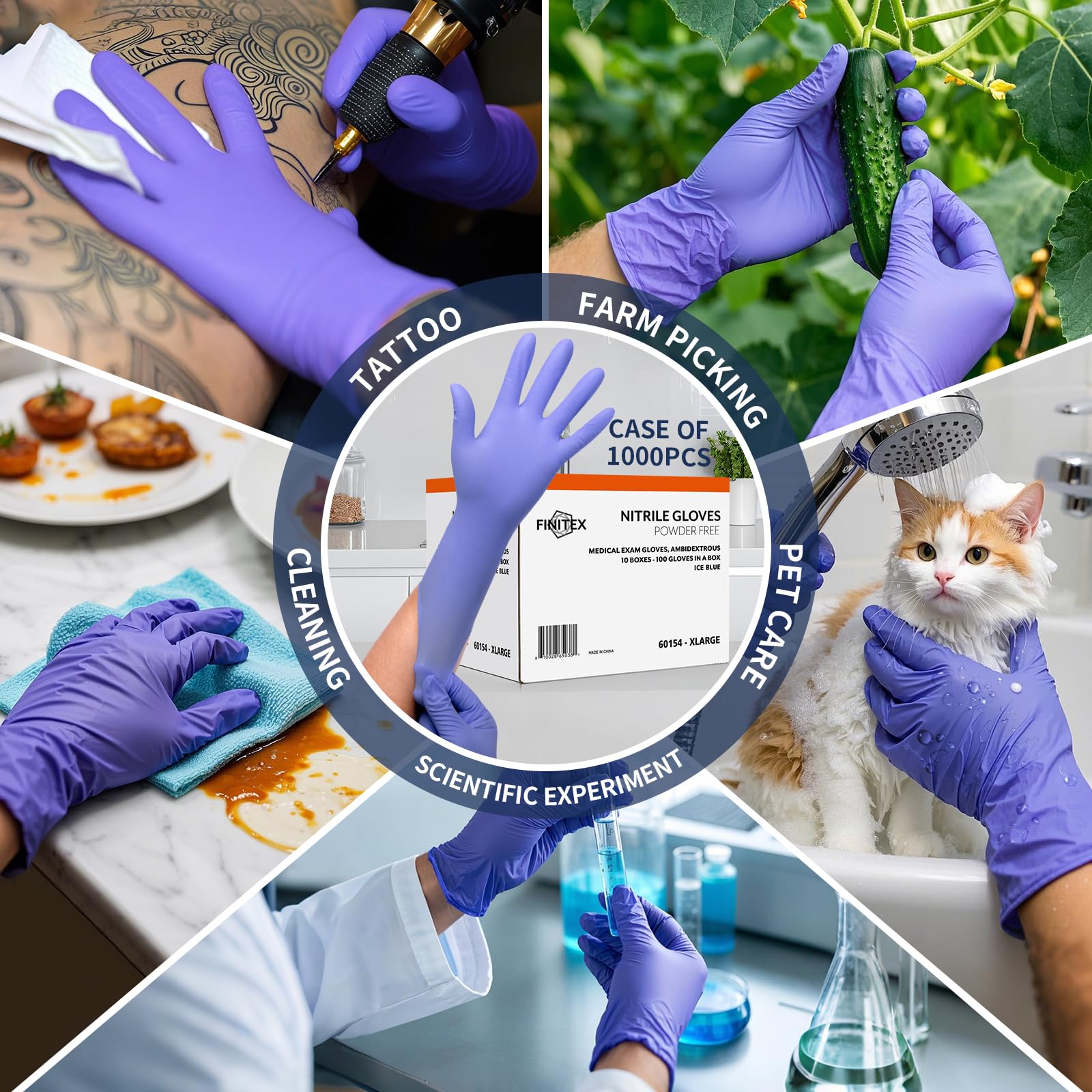 FINITEX nitrile gloves for kitchen and food preparation tasks