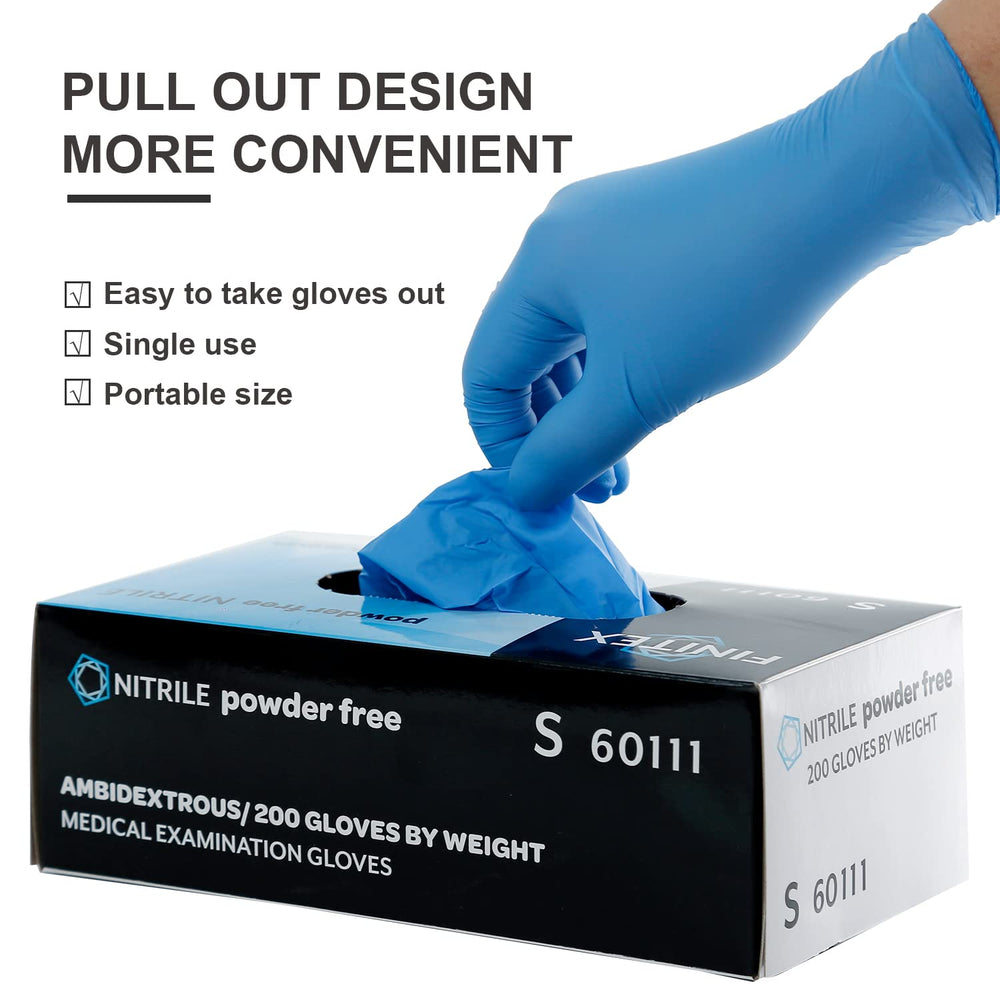 FINITEX nitrile gloves with strong grip for automotive and crafts