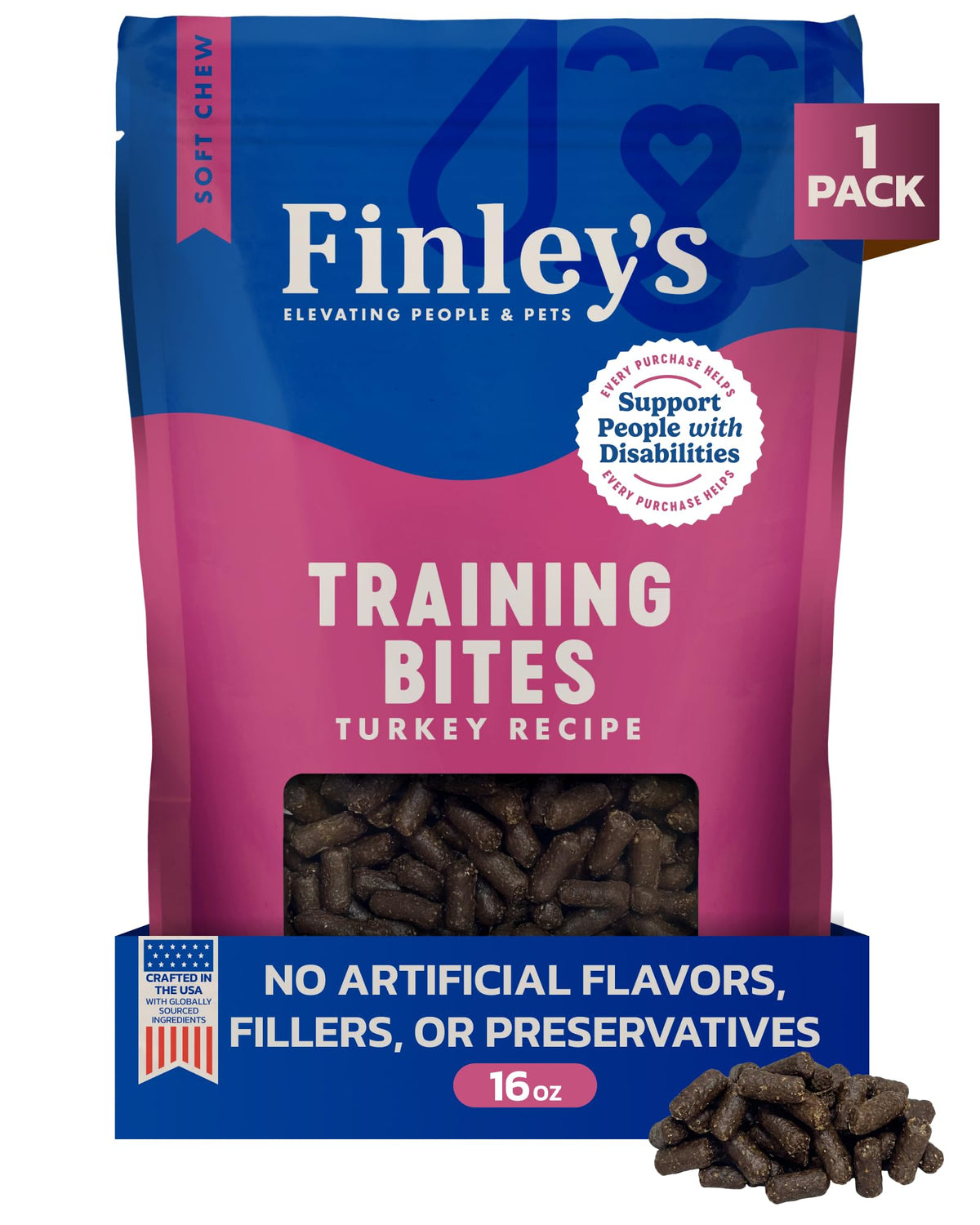 Finley’s Training Treats puppy rewards for quick learning.