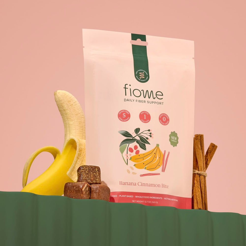 Fiome Fiber Bites pouch interior with 30 servings