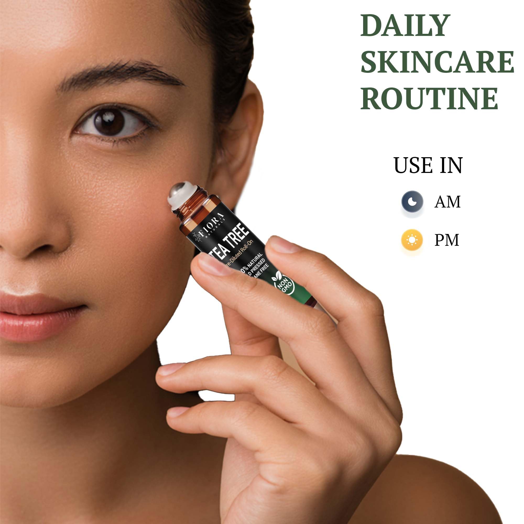 Fiora Naturals Tea Tree Oil Roll-On easy, spill-free routine in any bag.
