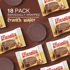 Fiorella Crunch Wafer Cookies hazelnut-cream highlights creamy filling in every bite
