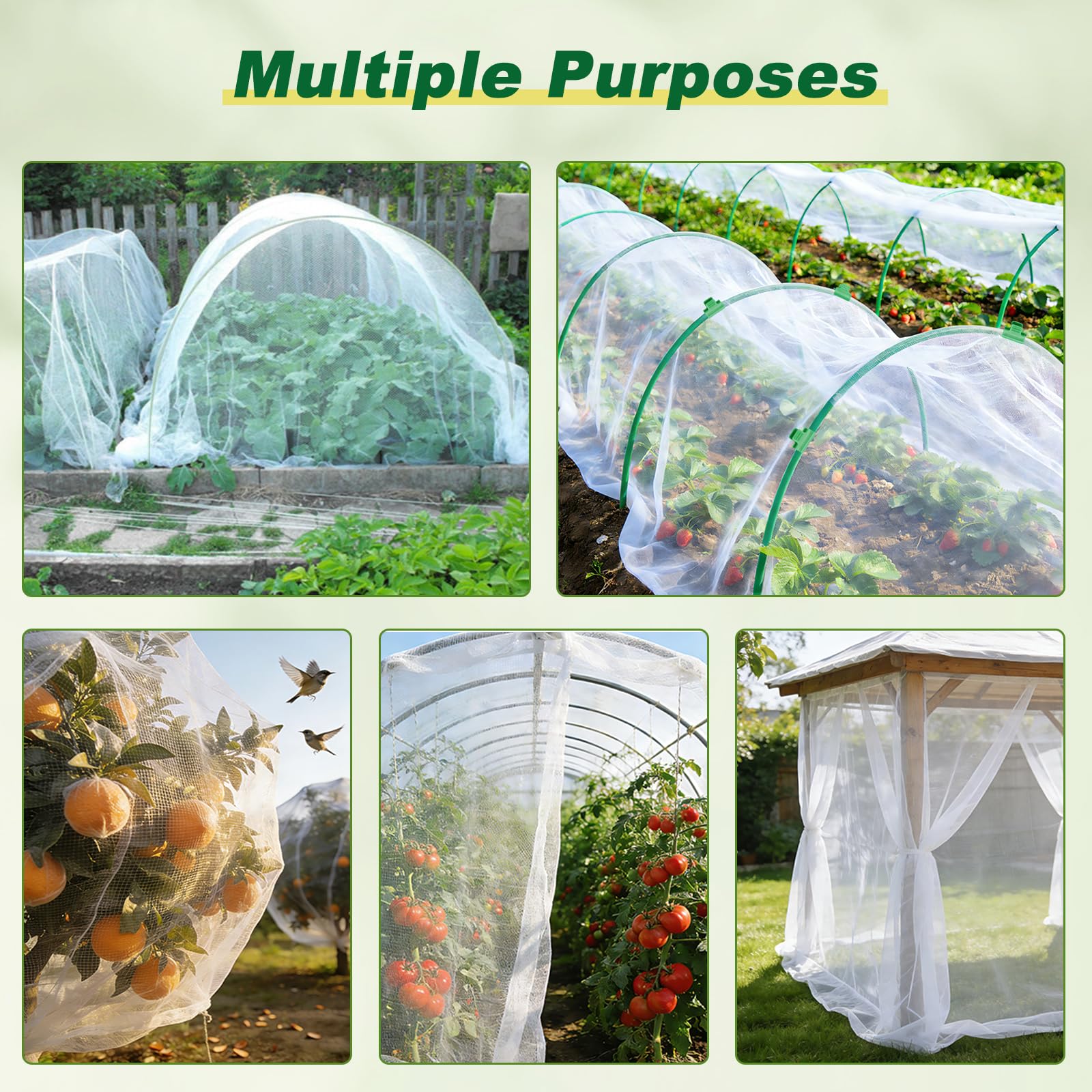 Fippy fixing clips secure netting edges for wind-resistant garden covers