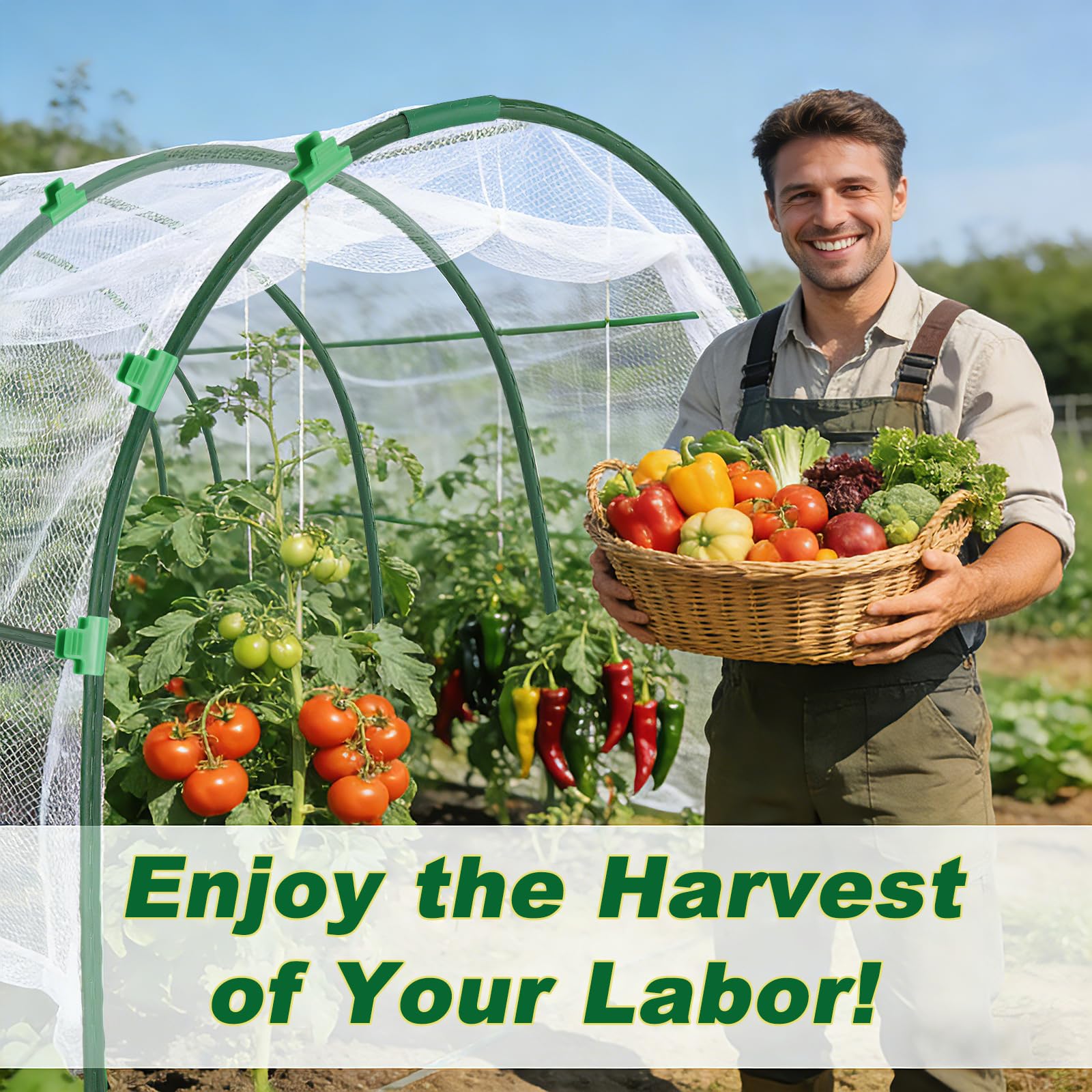Fippy garden netting kit convenient for gardens, orchards and greenhouses