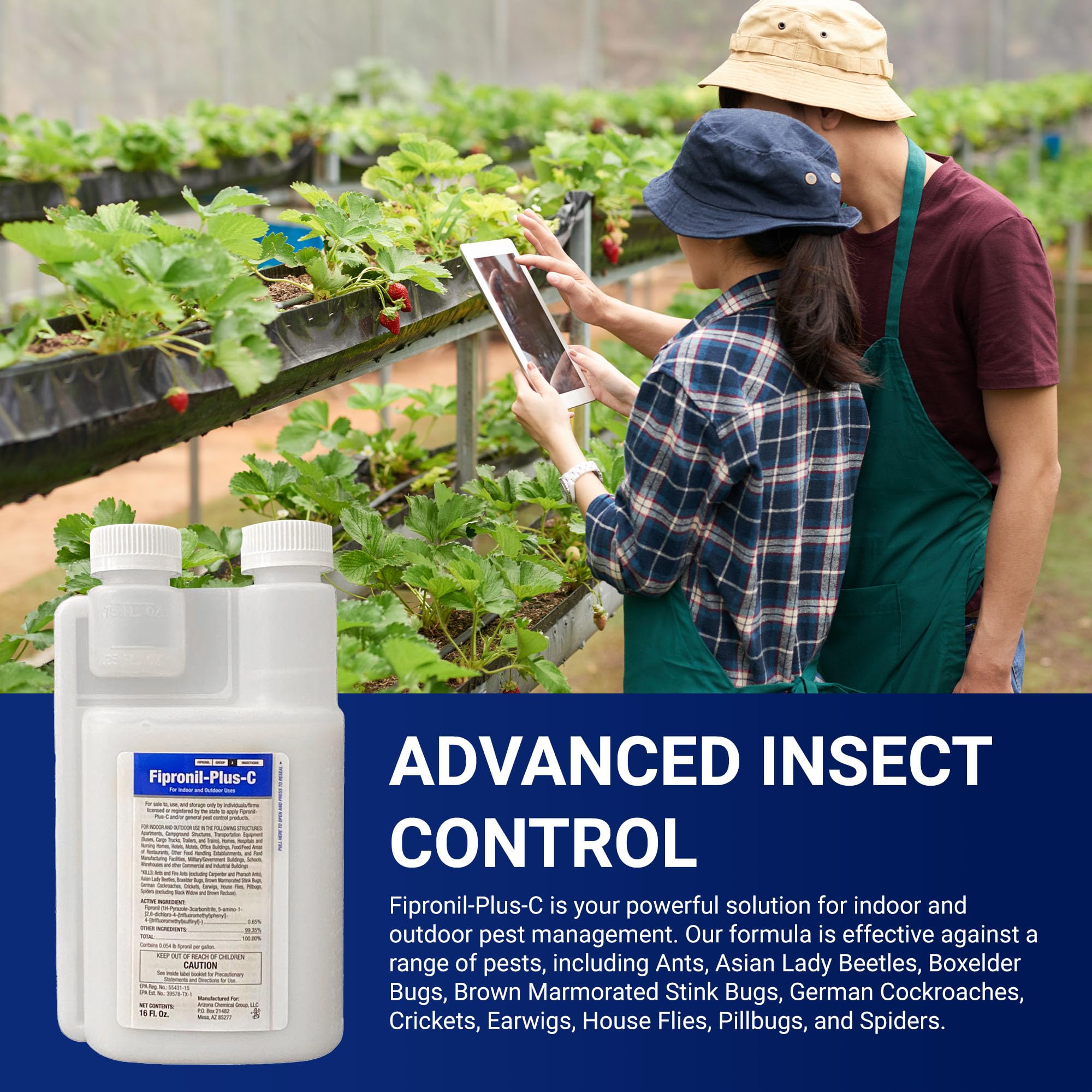 Fipronil Plus C application spray demonstrates easy-to-apply formula for targeted indoor pest management.