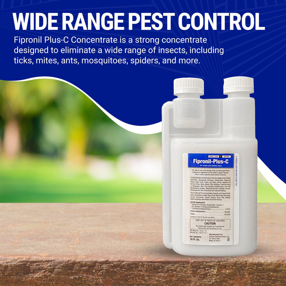 Fipronil Plus C long-lasting technology image suggests extended protection against common indoor pests.