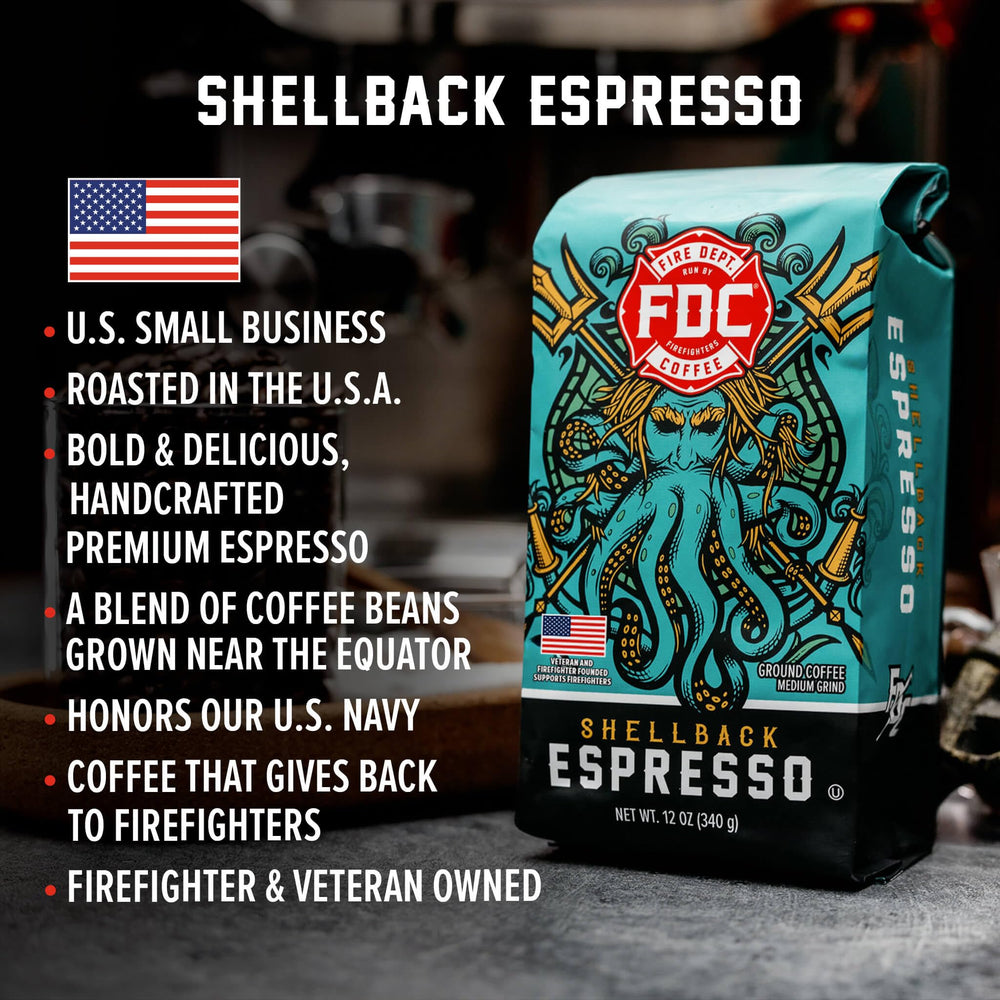 Shellback Espresso brew in progress for a bold morning.