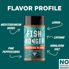 Fire & Smoke Society Fish Monger Himalayan salt enhances natural fish taste.