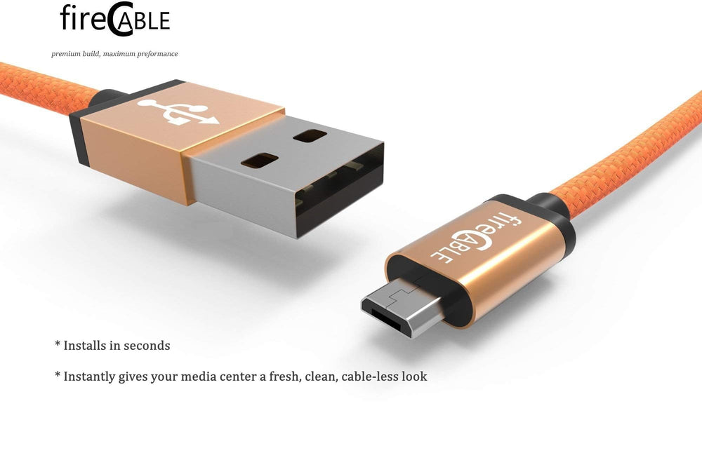 fireCable Plus compatible with a wall-mounted TV for a clean look
