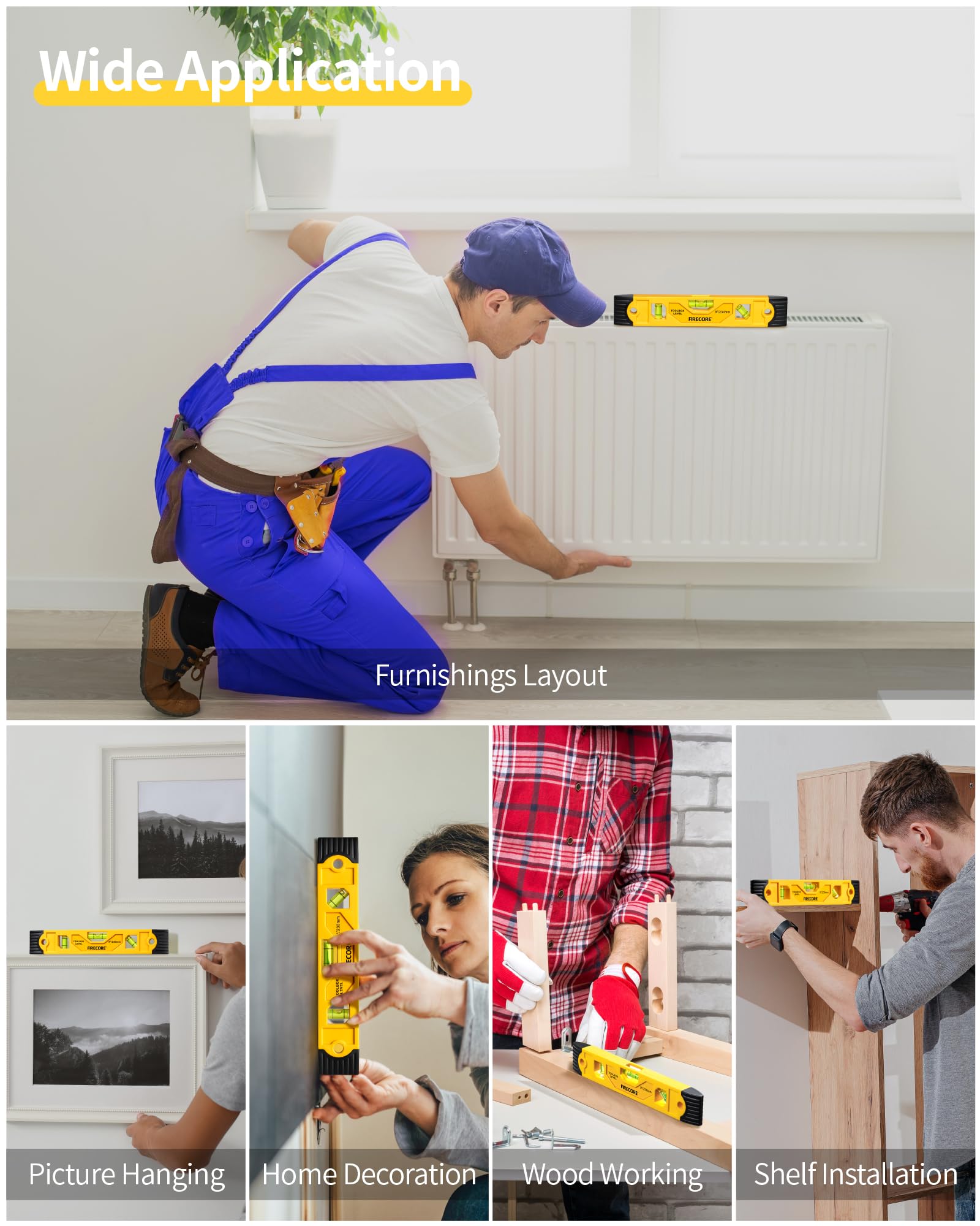 Ideal for bricklaying and carpentry with quick level checks on-site