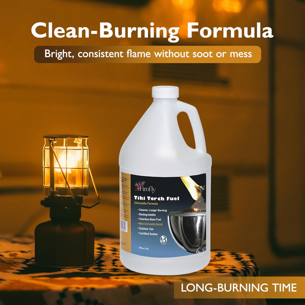 Eucalyptus formula variant from Firefly Fuel adds fresh mood to lantern lighting.