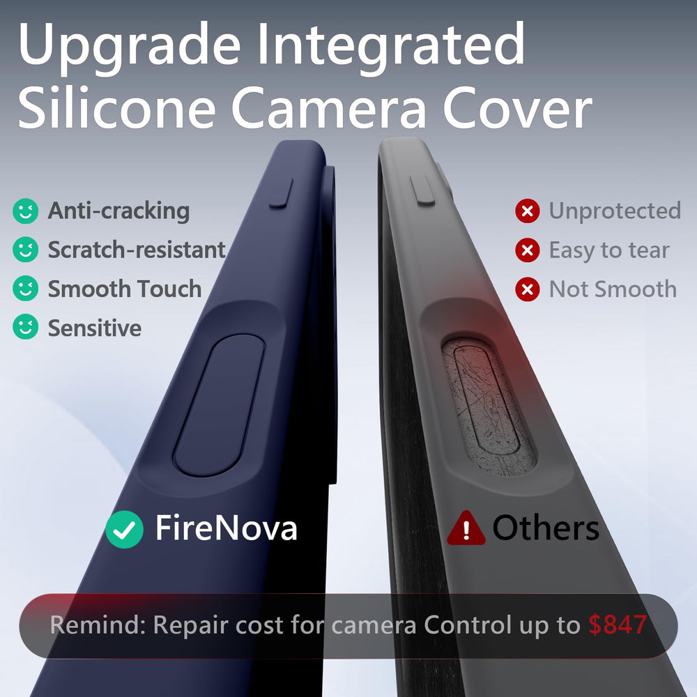FireNova iPhone 17 Pro case with built-in camera button enables quick shutter control.