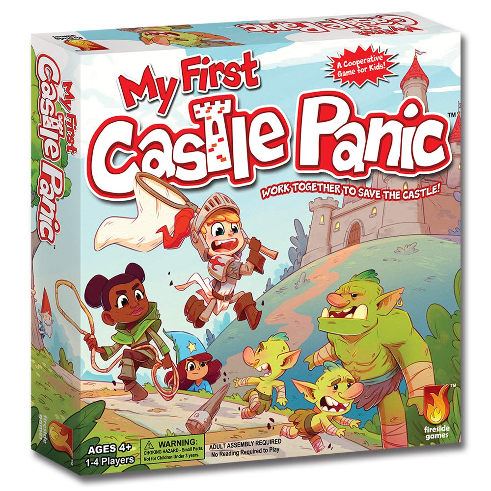 Fireside Games' My First Castle Panic: kids engaging in cooperative play to defend the castle.