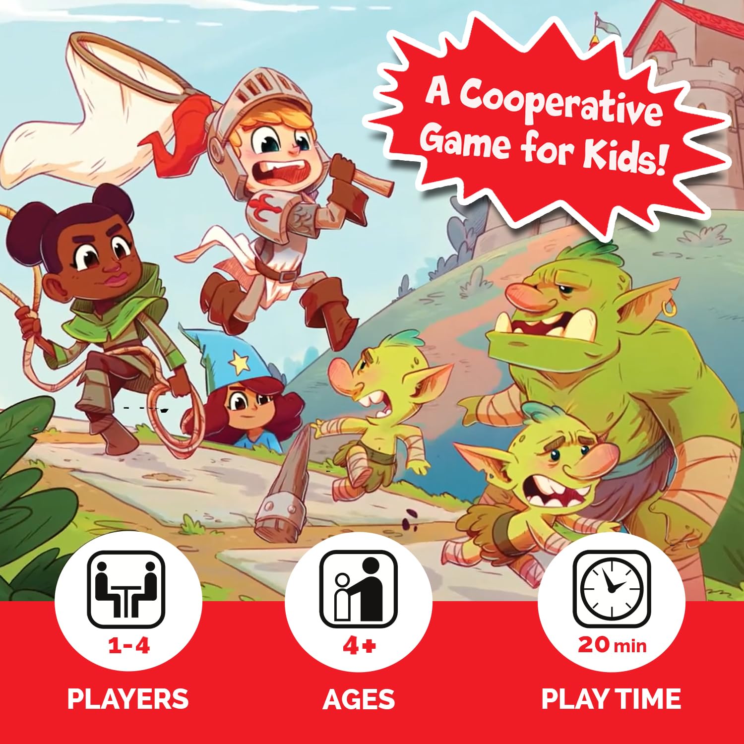 My First Castle Panic highlights no-reading-required gameplay for early learners.