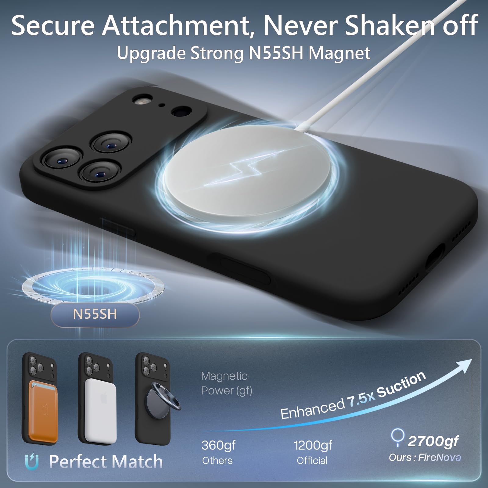 FireNova camera color-match design creates a seamless look with your iPhone.