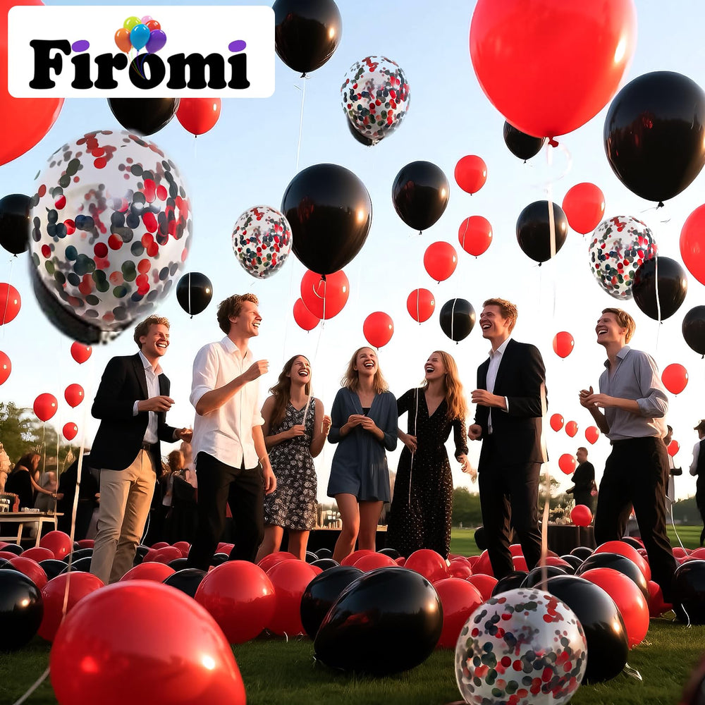 Firomi black balloons 12 inch for bold wedding decor