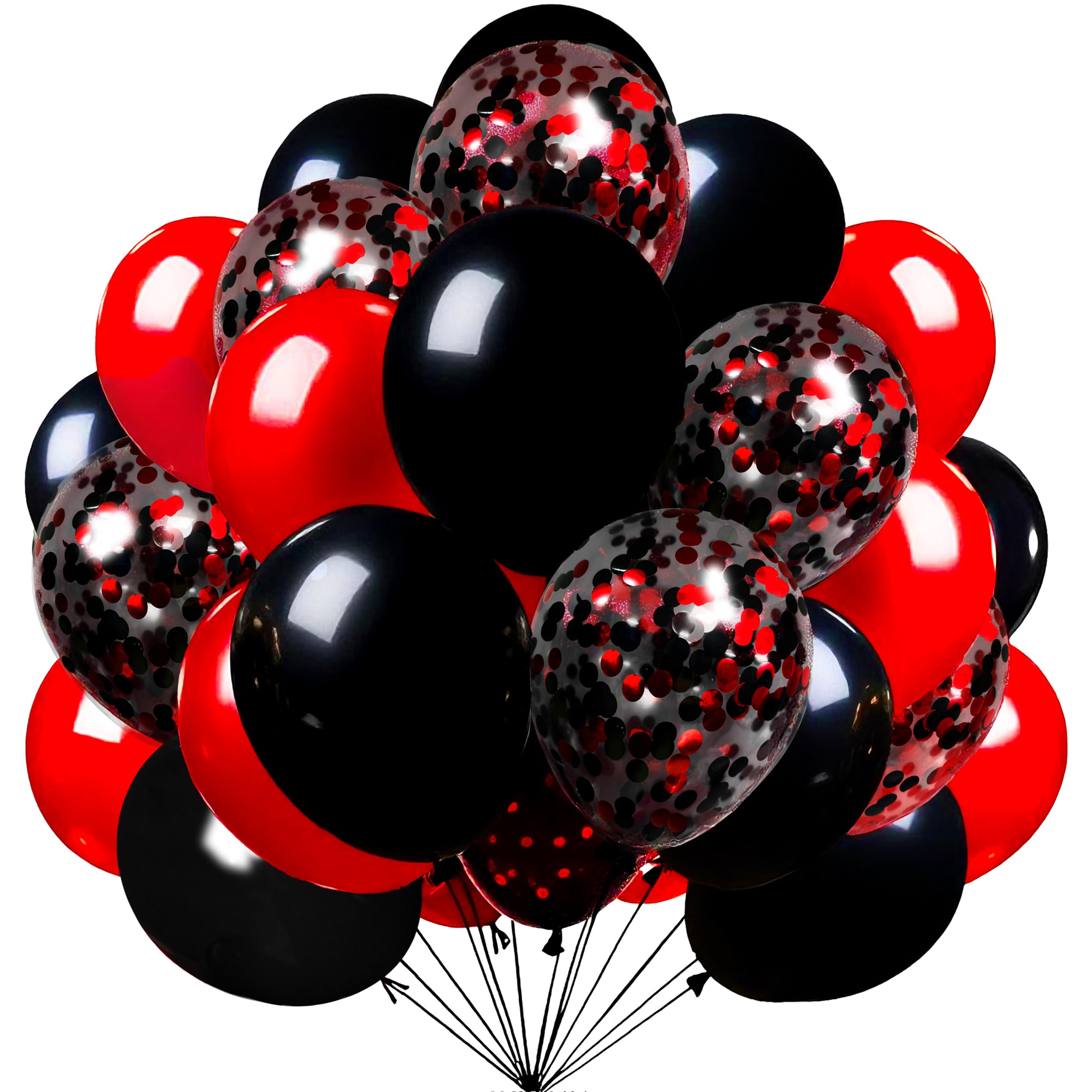 Firomi red and black 12 inch balloons for festive arches