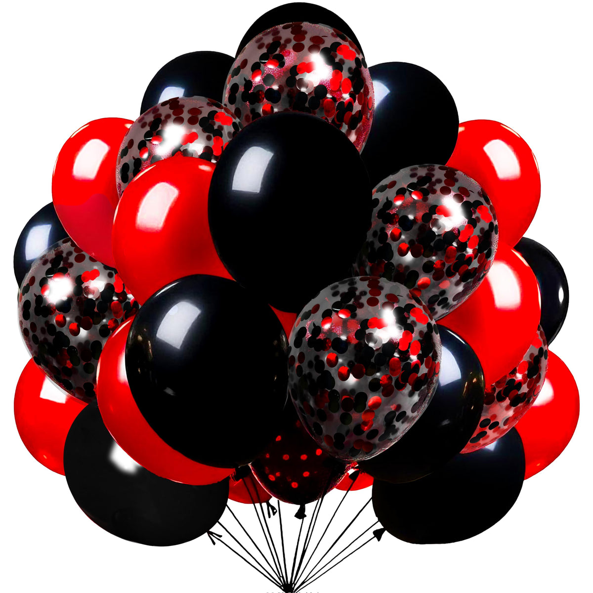 Firomi red and black 12 inch balloons for festive arches