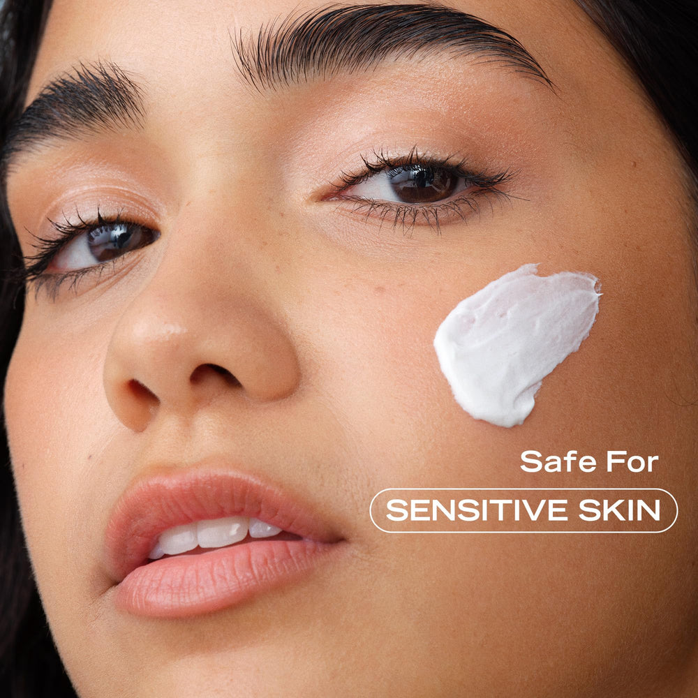 First Aid Beauty cream bottom view reveals sturdy jar lid and packaging detail.