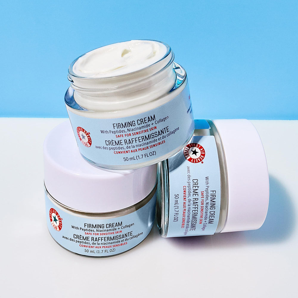 First Aid Beauty sensitive-skin use demonstrates gentle, non-irritating formula.