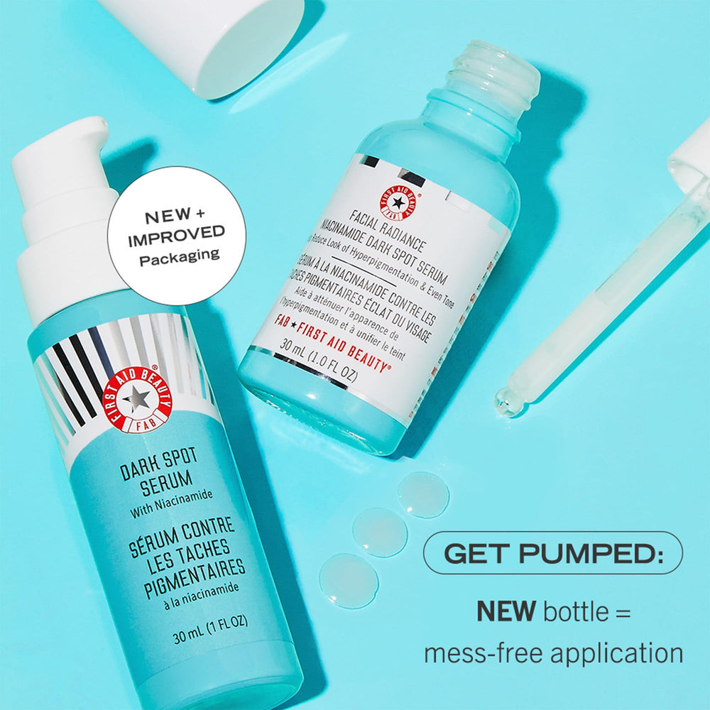 First Aid Beauty skin-tone close-up hints at a more even complexion with regular use.