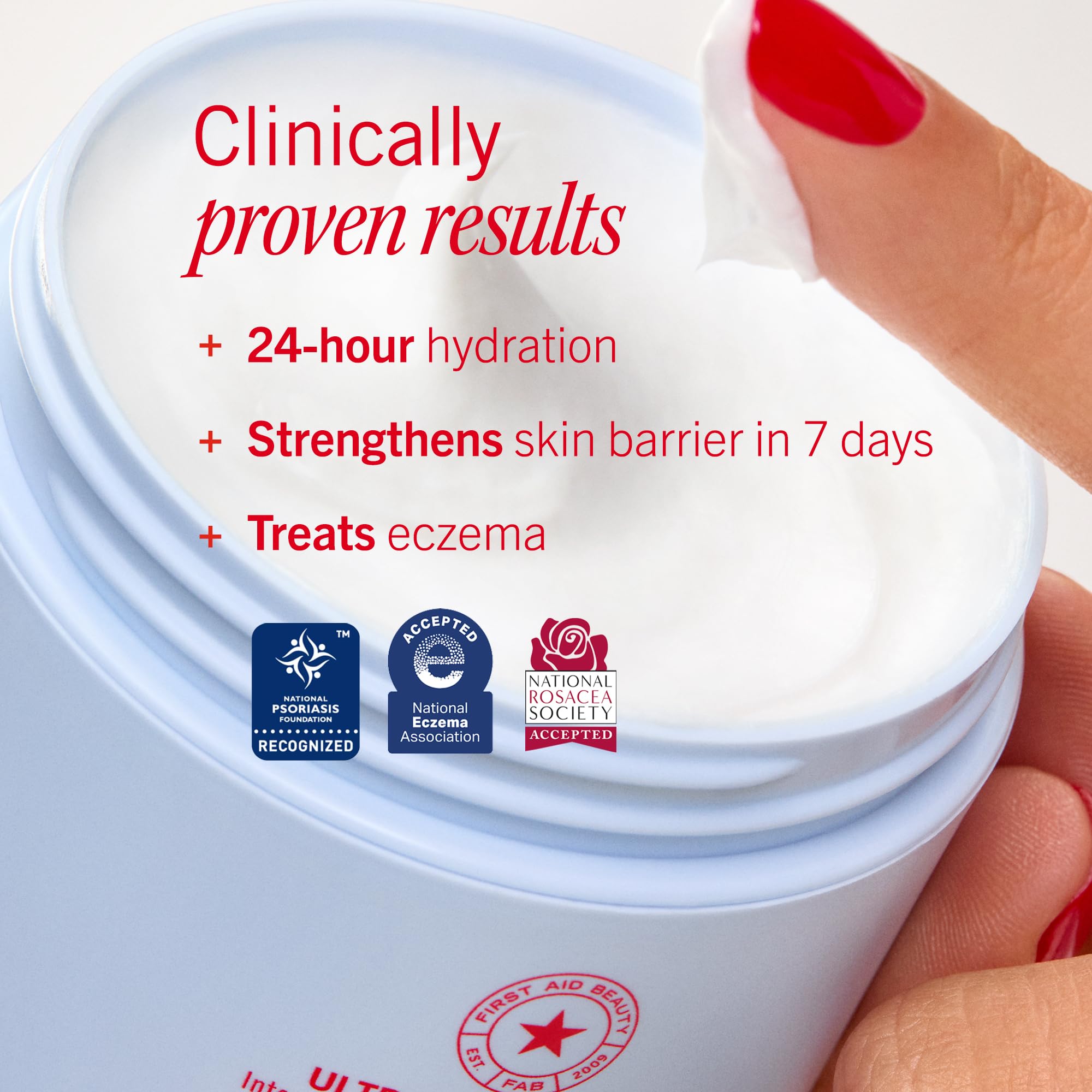 First Aid Beauty Ultra Repair Cream fragrance-free label for sensitive skin