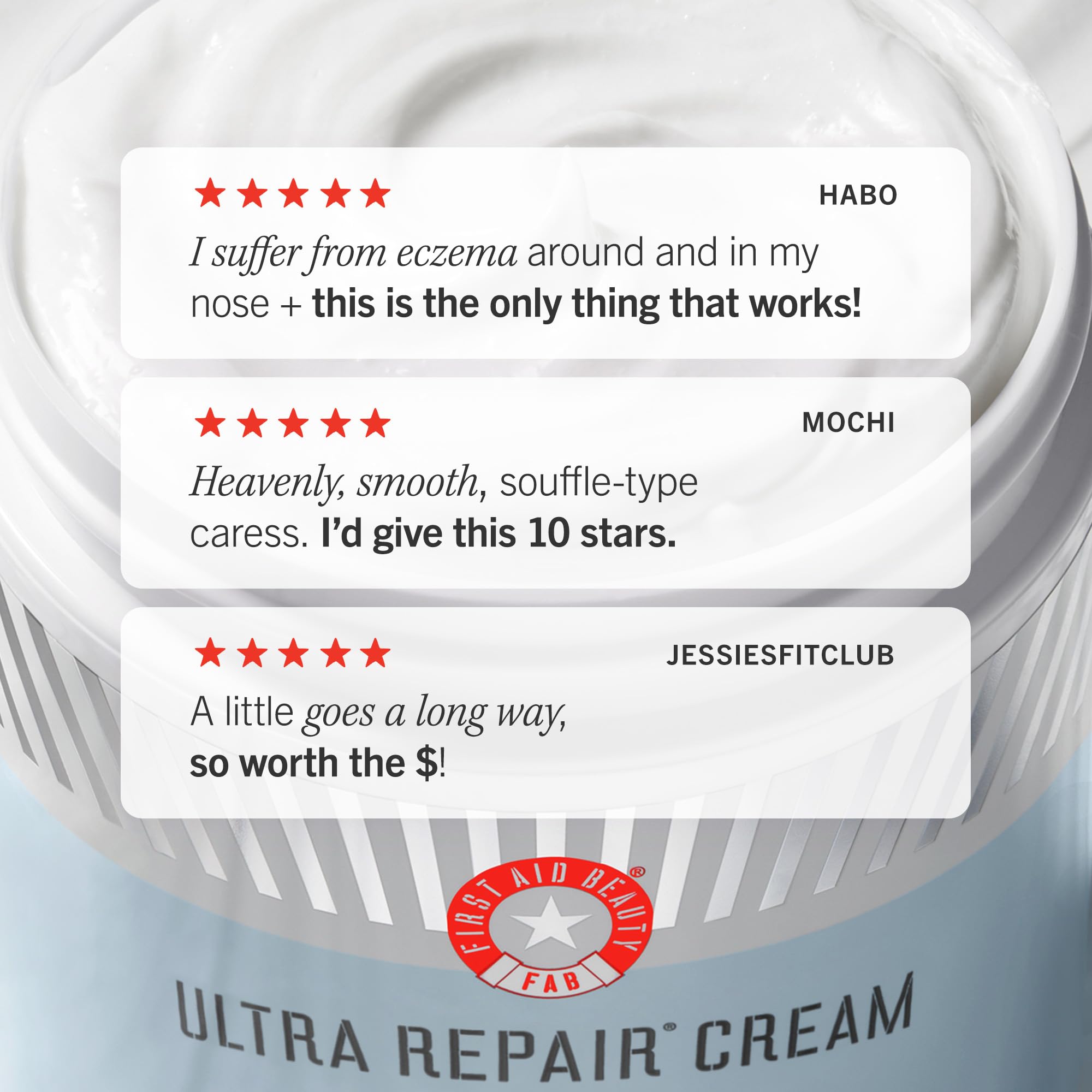 First Aid Beauty Ultra Repair Cream night routine shown for skincare