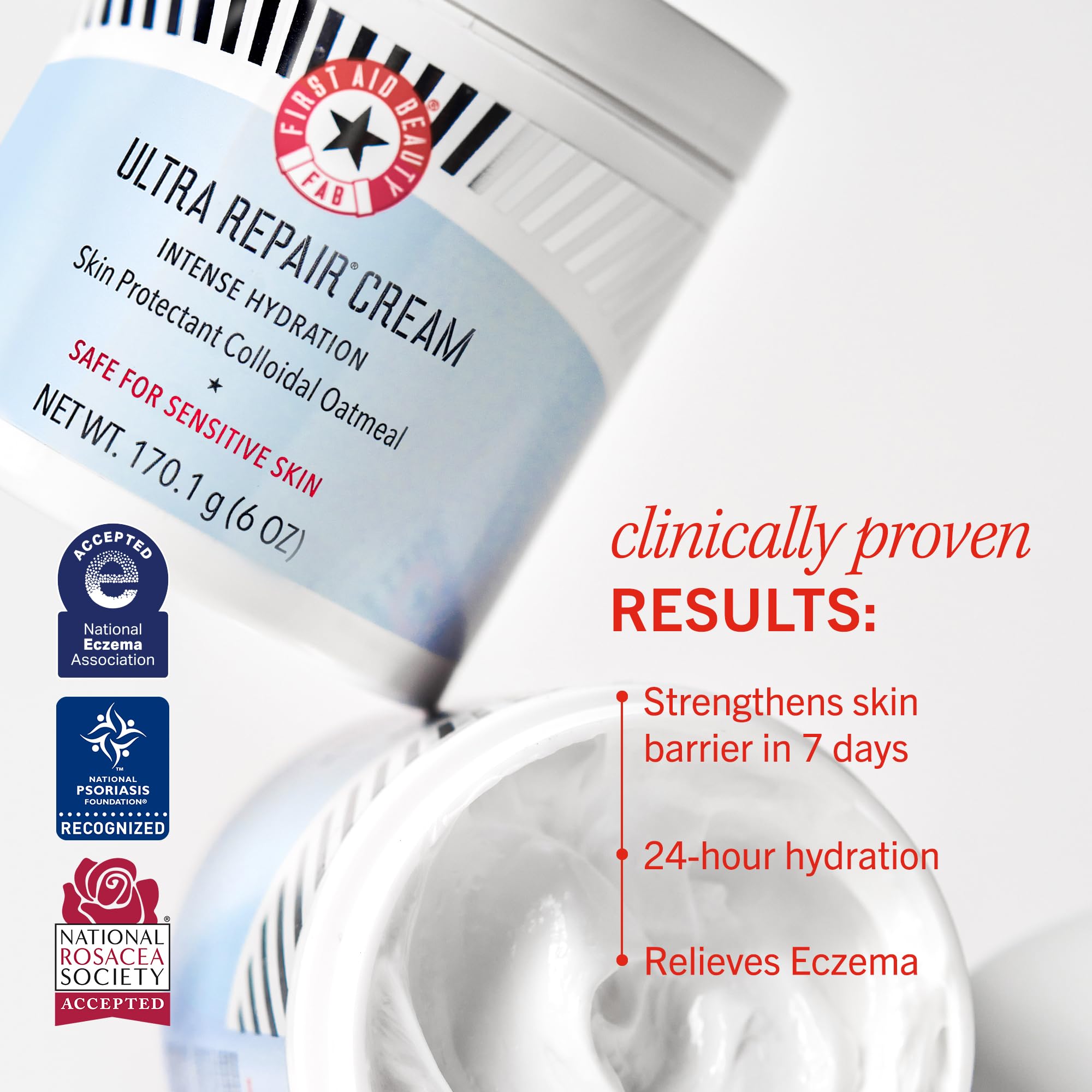 First Aid Beauty Ultra Repair Cream pump dispense for easy application