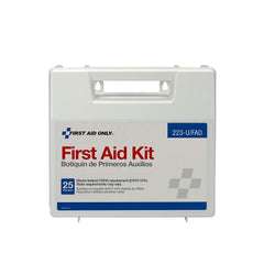 Assorted bandages and ointments ready for minor care in the kit