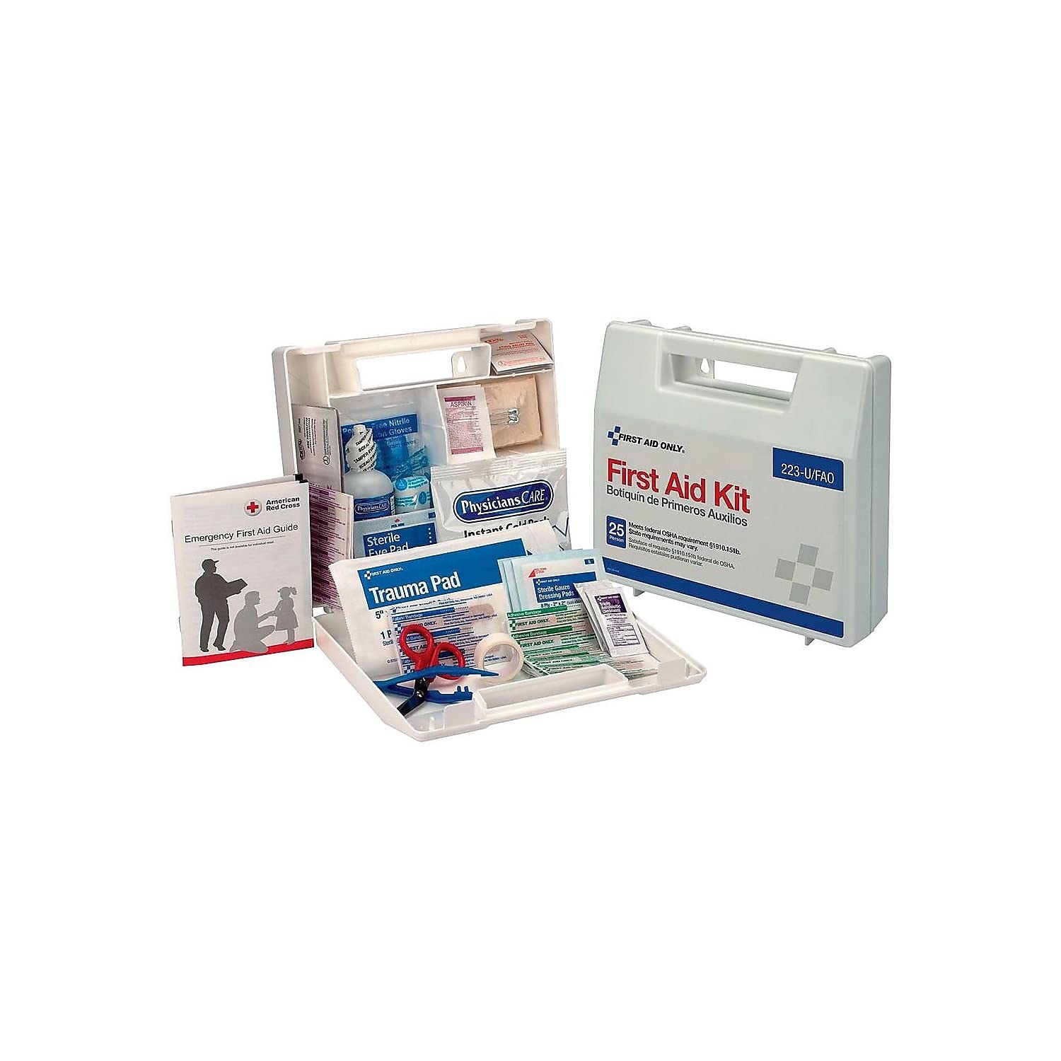 Eye wash bottle included for eye safety with the First Aid Only kit