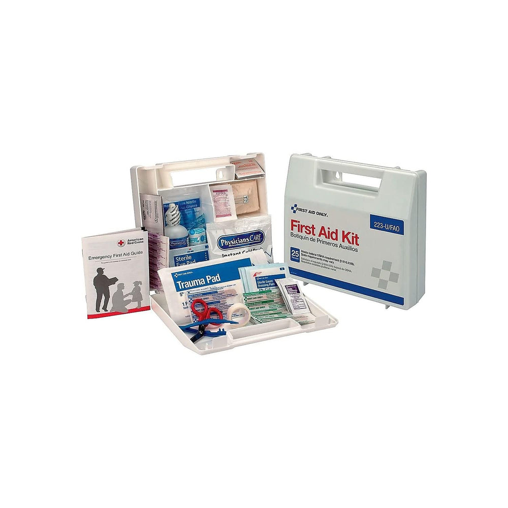 Eye wash bottle included for eye safety with the First Aid Only kit
