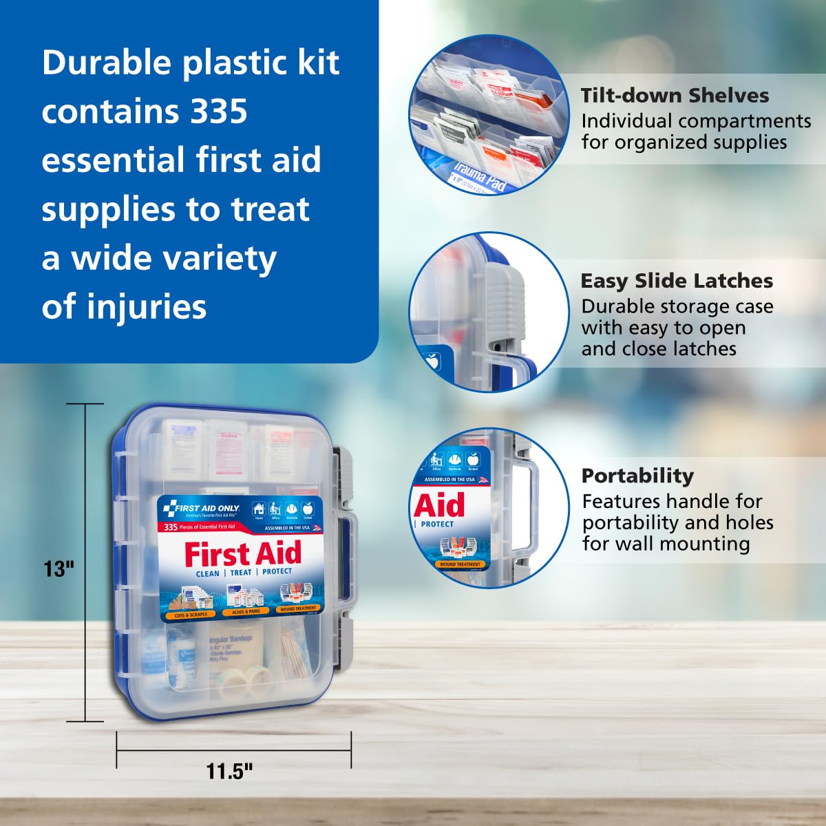 First Aid Only 91247 burn cream and antibiotic ointment packets included.