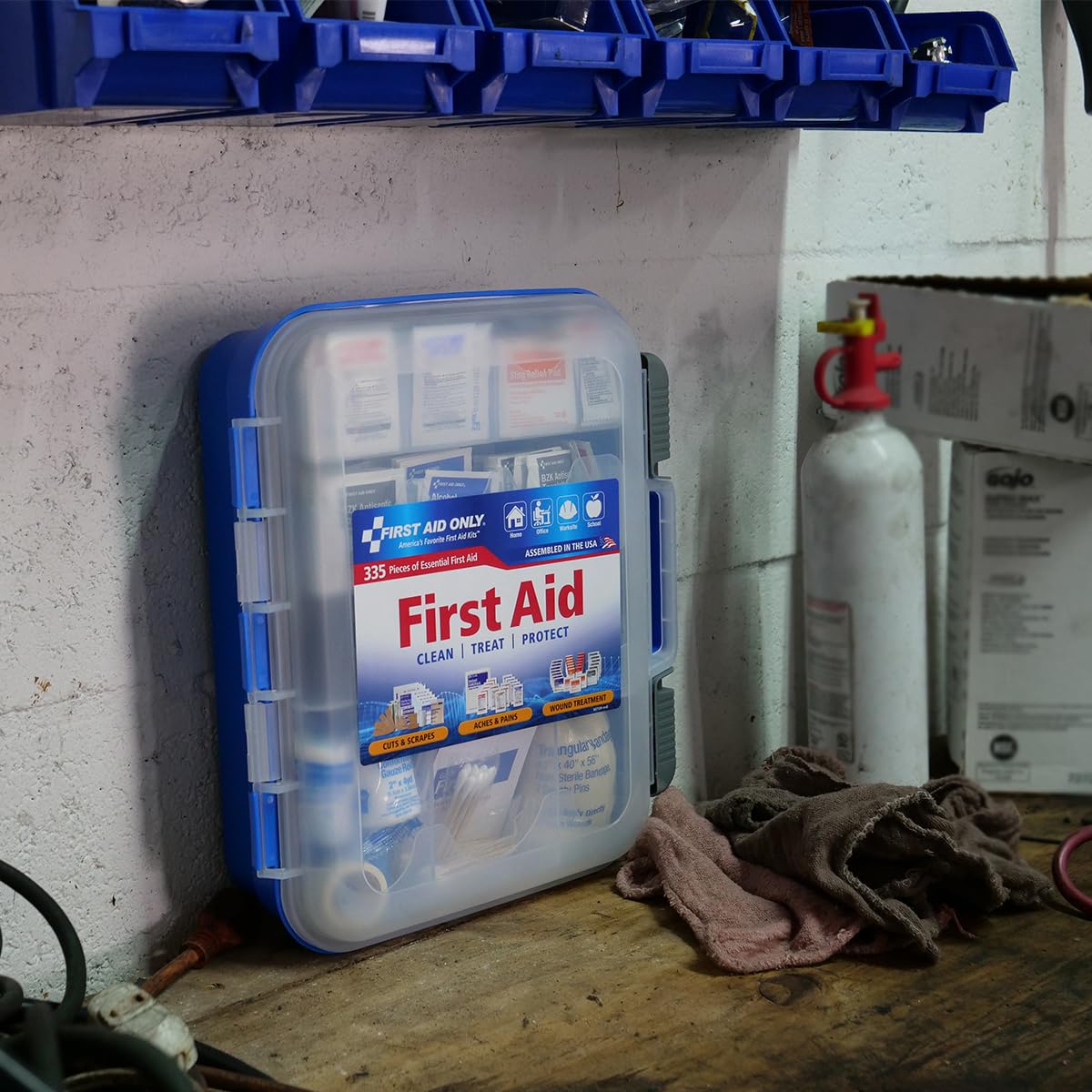 First Aid Only 91247 organized compartments illustrate easy access.
