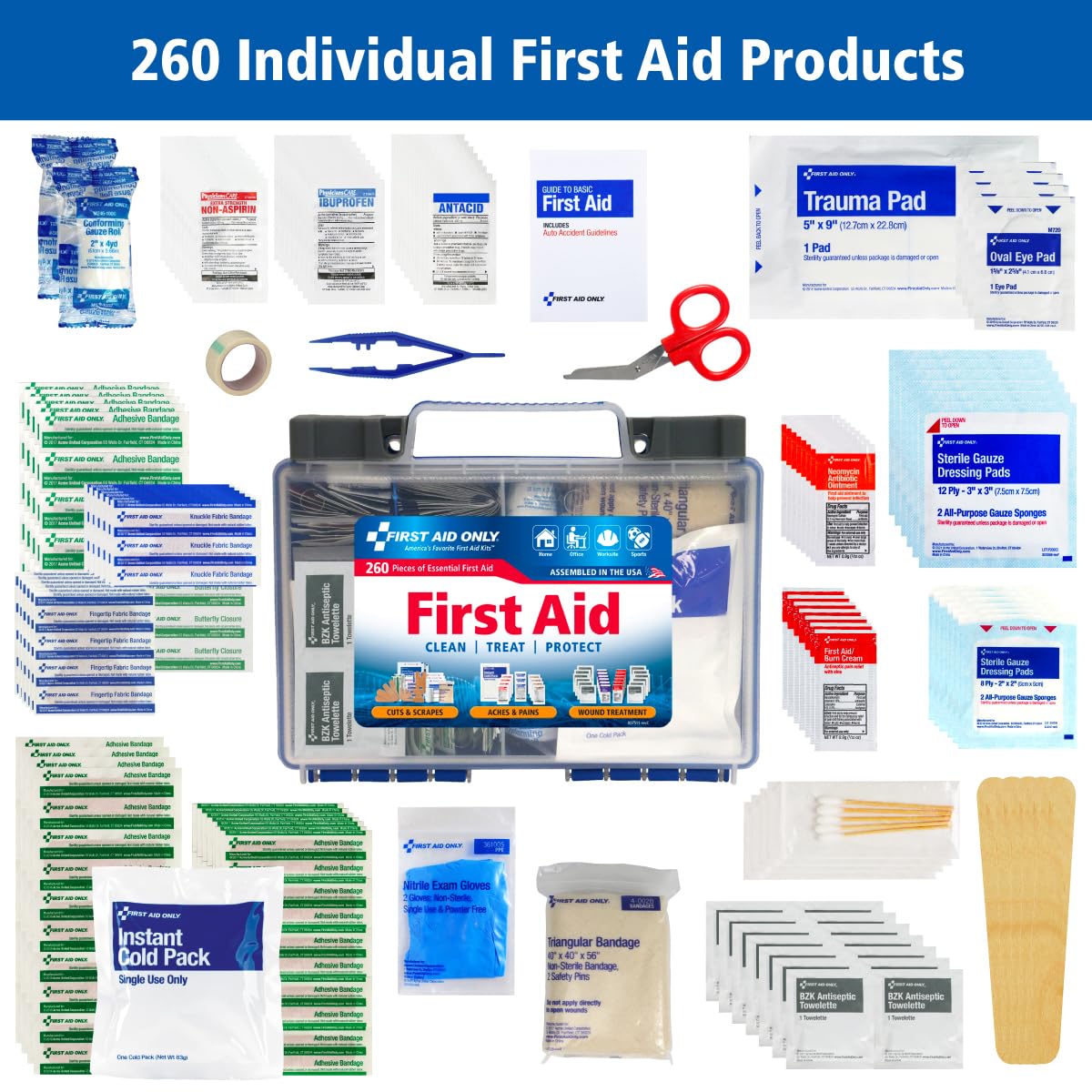 First Aid Only 91248 burn cream packets ready for minor injuries