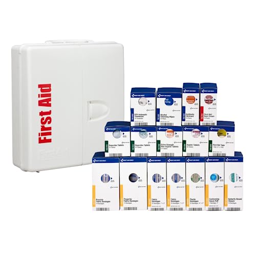 First Aid Only SmartCompliance labeled compartments for quick item identification.