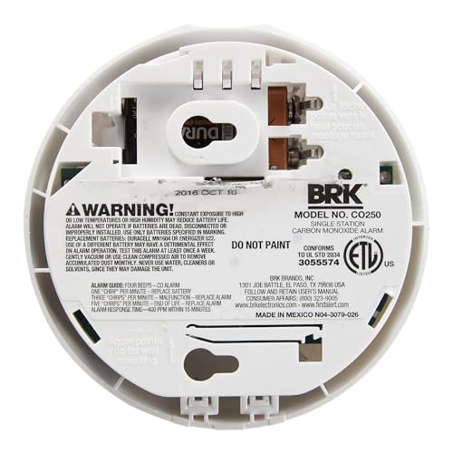 First Alert CO250 horn activation demonstrates clear alarm in living spaces