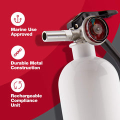 Close-up of Marine1 valve showing durable all-metal construction and corrosion resistance.