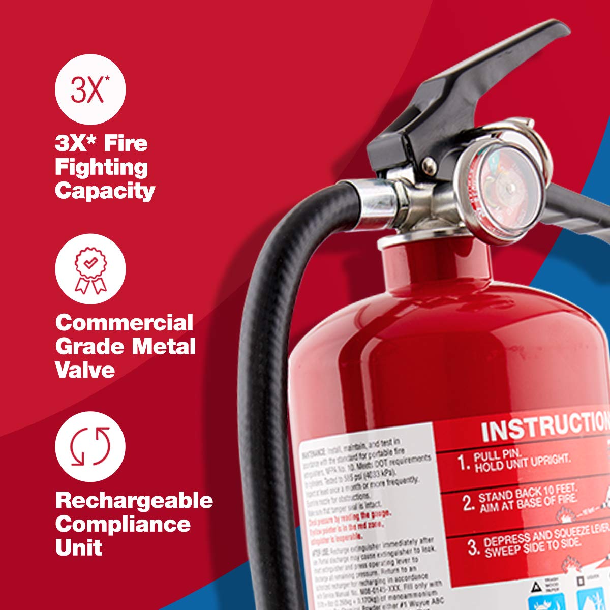 First Alert PRO5 extinguisher bracket mounting for secure wall placement.