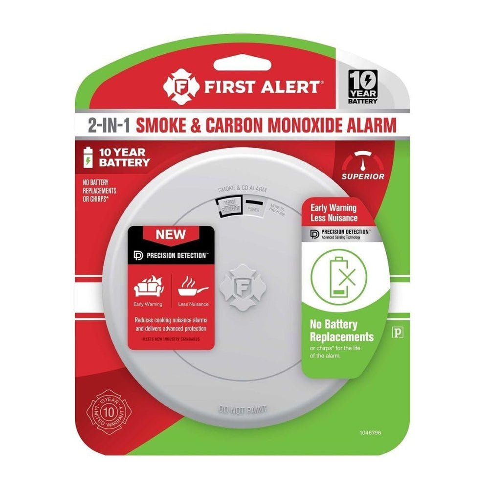 First Alert SMCO210 2-in-1 protection covers smoke and CO in one device.