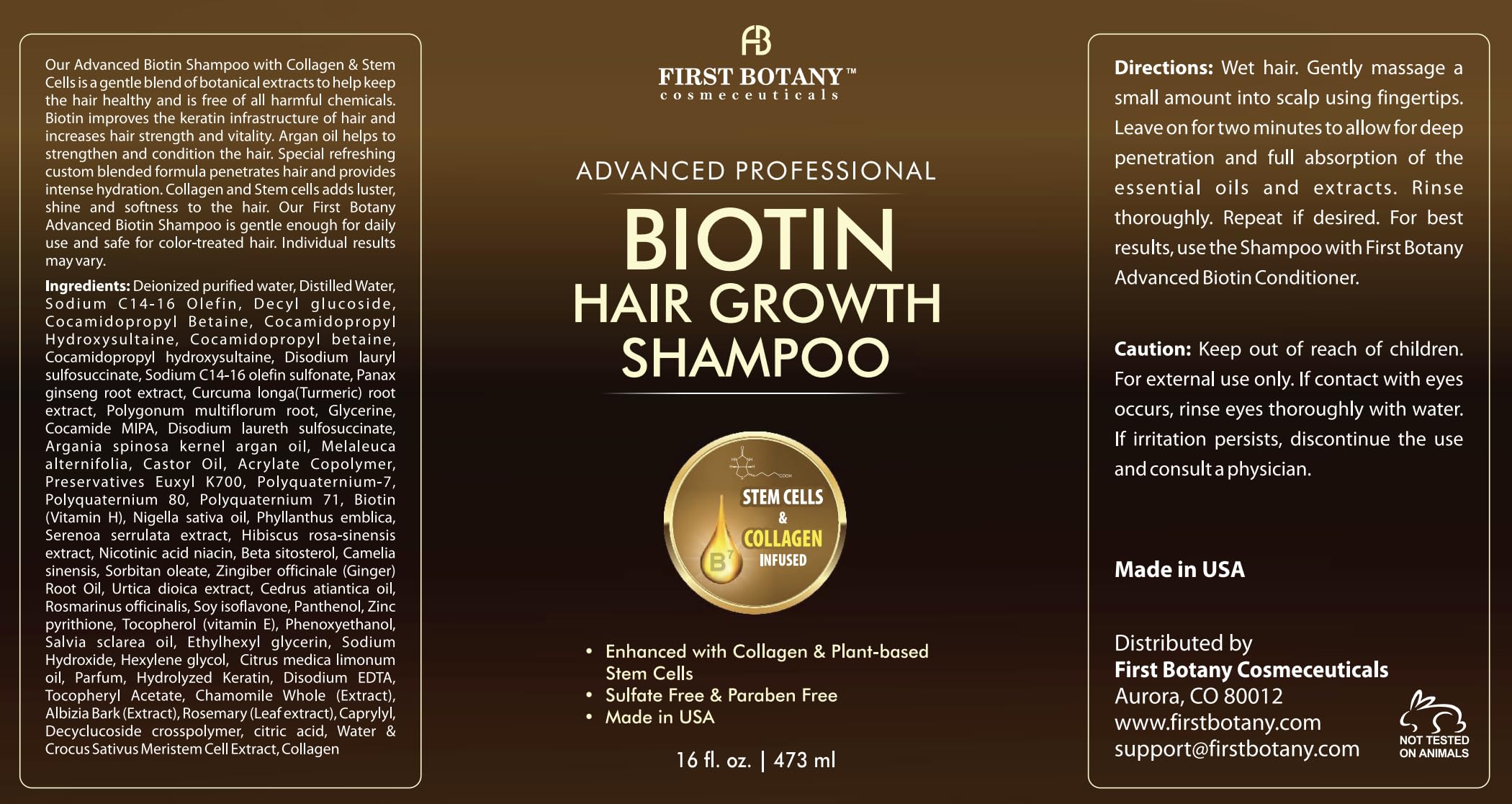 Shower scene showing application of shampoo to scalp with First Botany.