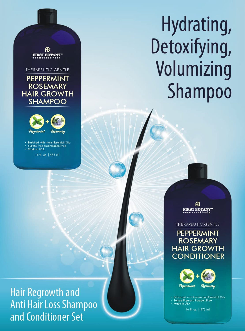 First Botany peppermint rosemary duo packaging for convenient daily care.