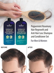 First Botany peppermint rosemary scalp hydration close-up showing refreshed roots.