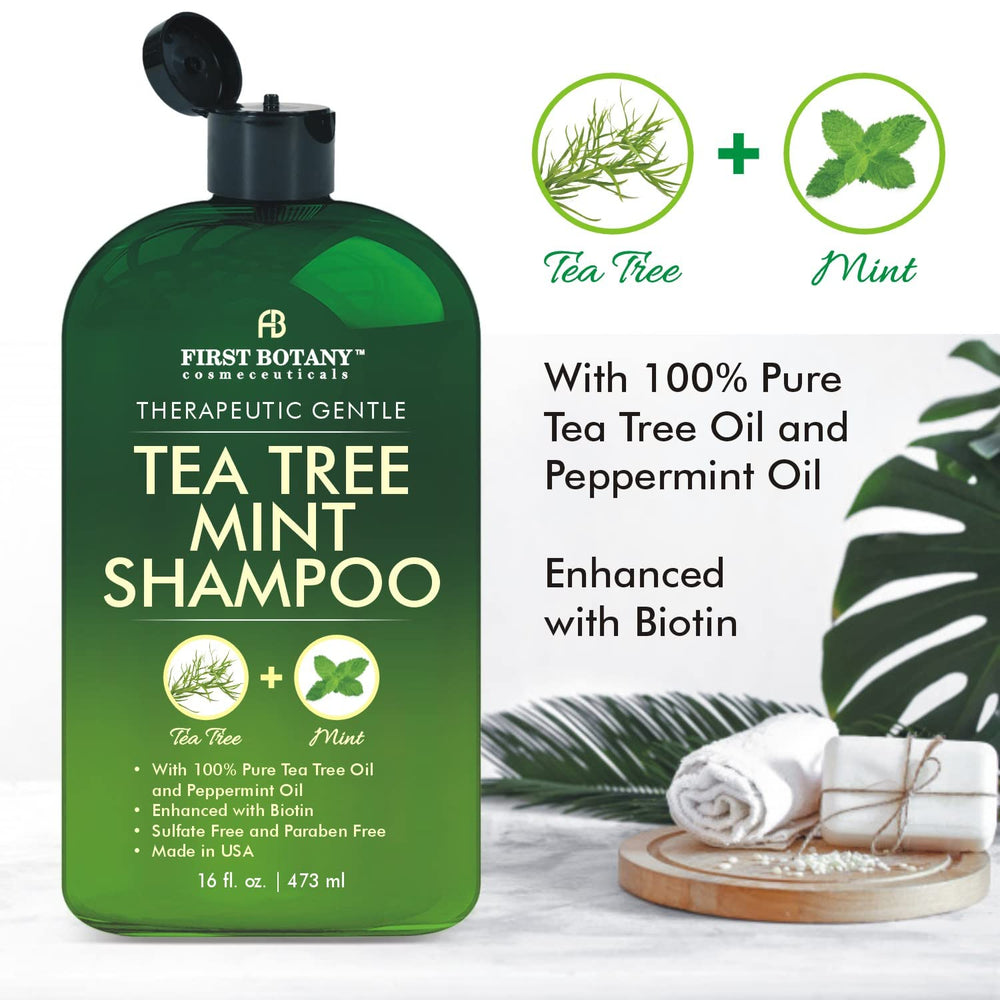First Botany Tea Tree Mint Conditioner bottle for deep conditioning and detangling.