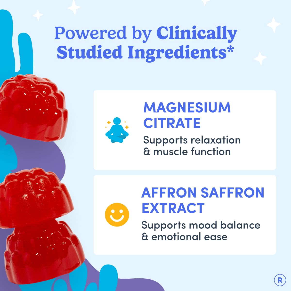 Gummies with natural flavors by First Day for easy teen nightly routine.