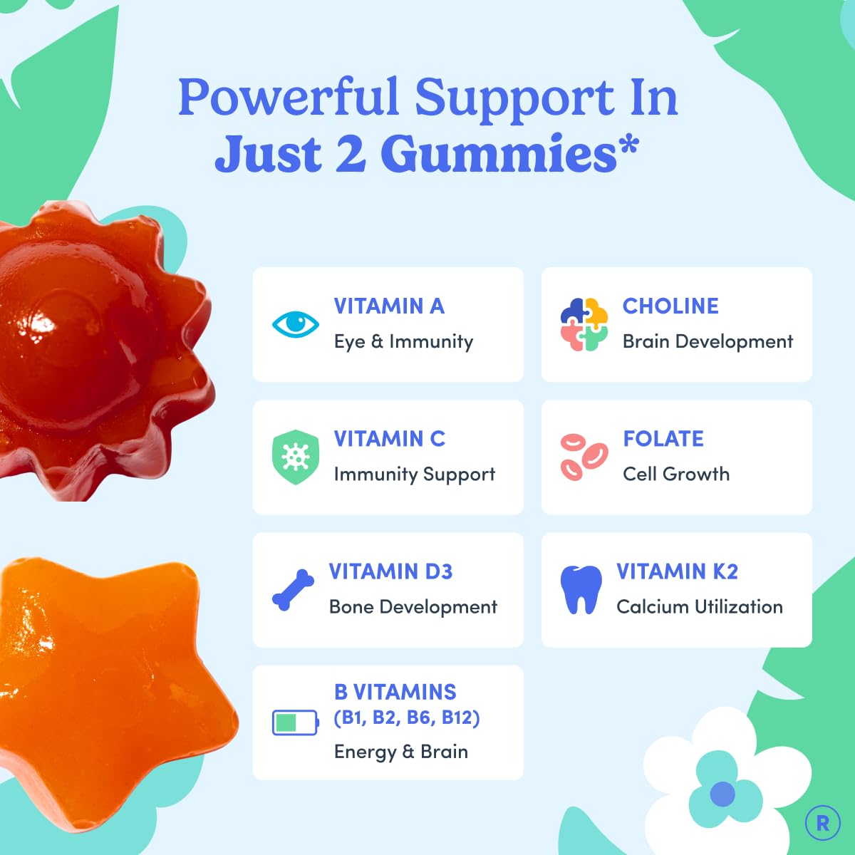 First Day Toddler Multivitamin Gummies label notes 21 organic superfoods